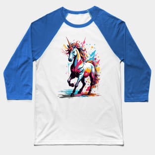 Watercolor Unicorn Baseball T-Shirt